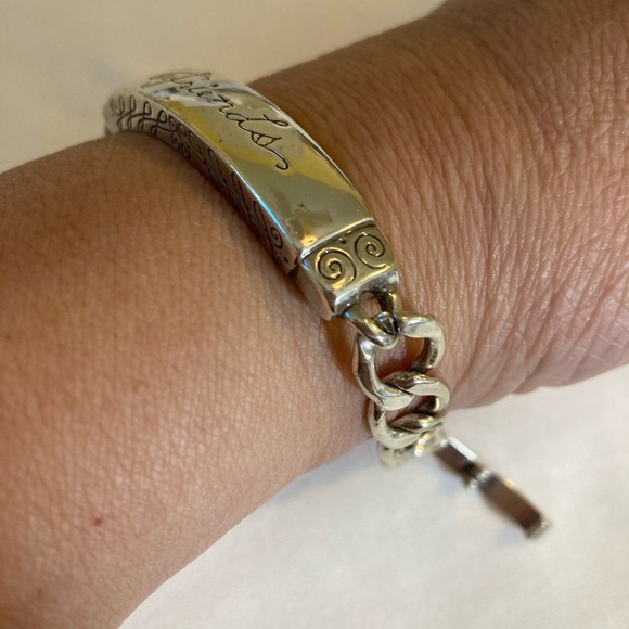 Brighton Friends Embellished Silver Tone Chain Bracelet - Picture 9 of 11